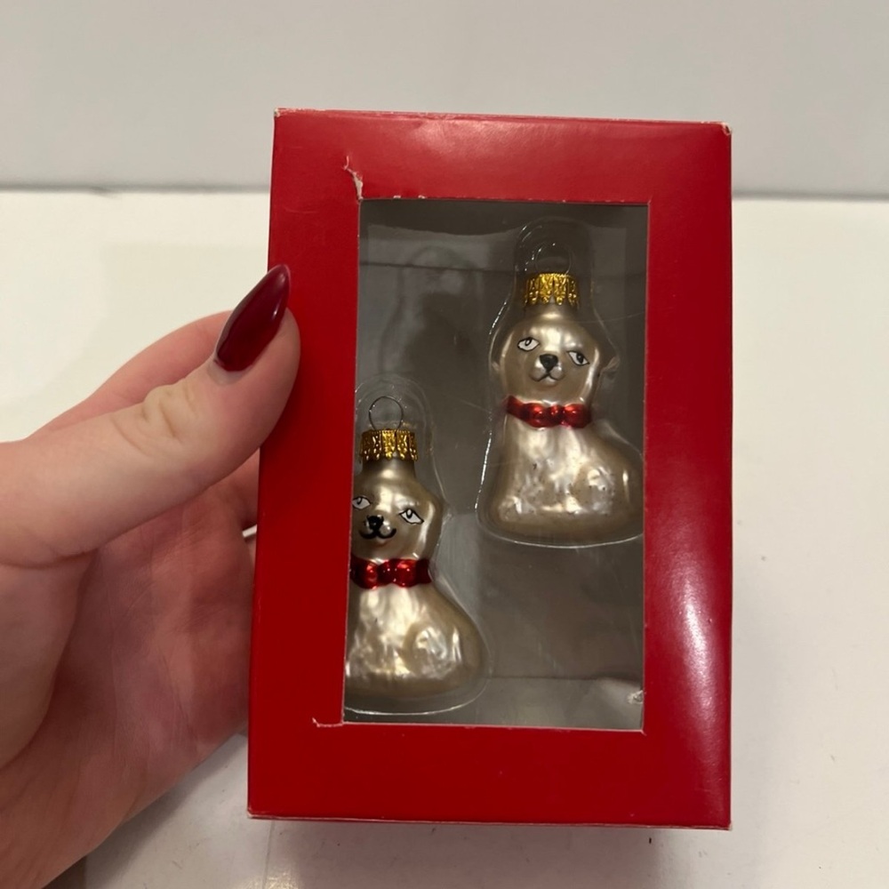 NEW Holiday Home Hand Decorated Glass Ornaments